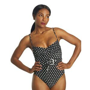 Michael Kors Dot Underwire One Piece Swimsuit. Size 4.